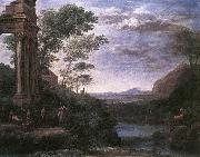 Claude Lorrain Landscape with Ascanius Shooting the Stag of Sylvia oil painting picture wholesale